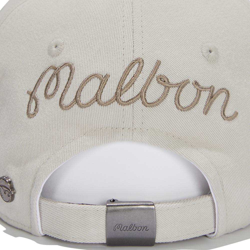 MALBON GOLF New Malbon Basic Bucket Ball Cap Light Gray