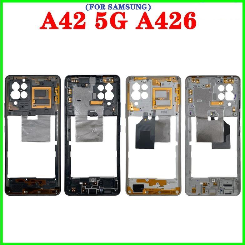 Back Housing Back Battery Cover LCD Front Middle Frame For Samsung Galaxy A42 5G A426 A426B Rear Door Housing Camera Lens