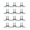 6/12Pairs Side Brush Replacement For V80 V8S Robot Vacuum Cleaner Accessories