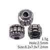 Concentric Circle Pattern Tube Spacer Beads Metal Loose Beads For Bracelet Necklace Hair Jewelry Craft Accessories For