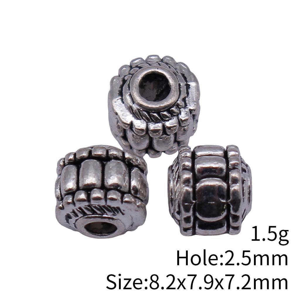 Concentric Circle Pattern Tube Spacer Beads Metal Loose Beads For Bracelet Necklace Hair Jewelry Craft Accessories For