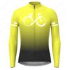 Slim Fit Long Sleeve Cycling Jersey Gradient Bike Top Breathable Road Mountain Biking Wear