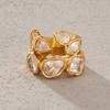 Stainless Steel Fashion Ring with Zircon Detail for Elevated Looks and Daily Styling, Single Piece Giftable Jewelry