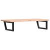 Vidaxl Estante de Pared Debajo del Lavabo, Acero y Madera Maciza de Haya