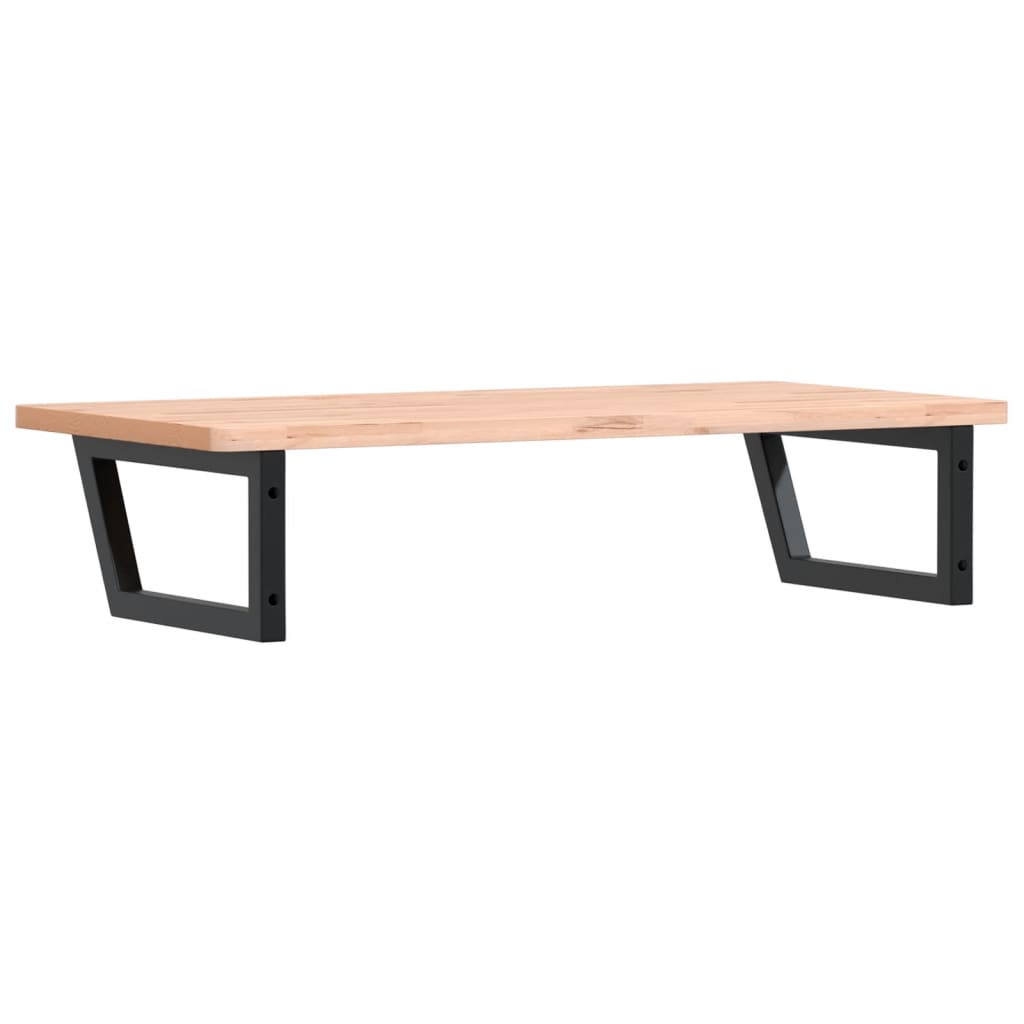 Vidaxl Estante de Pared Debajo del Lavabo, Acero y Madera Maciza de Haya