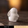 Cute Little Rabbit Animal Rabbit Tea Pet Ornament Ceramic Office Desktop Desk Tea Room Tea Table Home Decoration