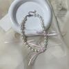 Fashion Elegant Ribbon Bowknot Short Necklace Pearl Clavicle Chain Choker Necklace Statement Jewelry Neck Chain