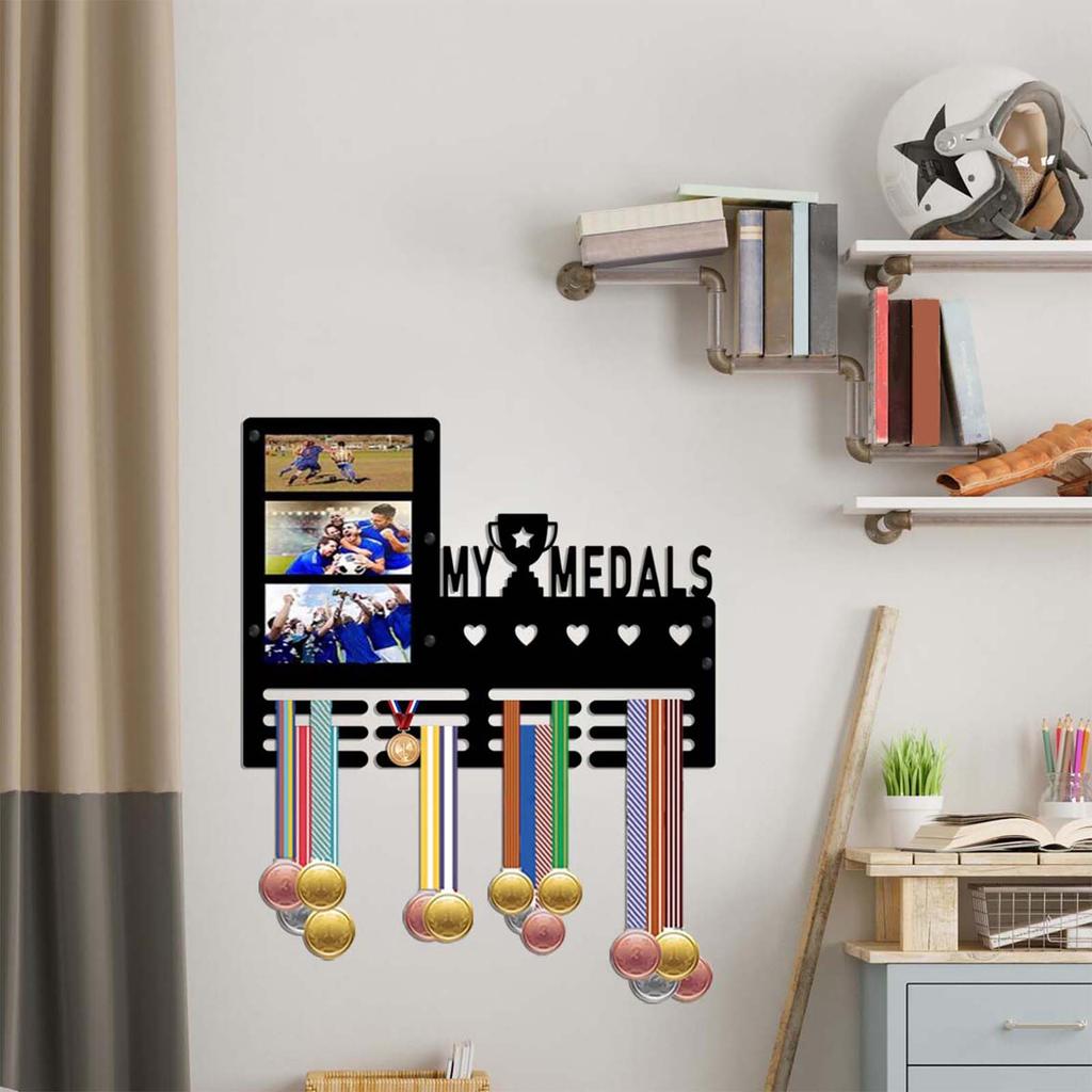 Wall Mounted Display Rack with Hooks