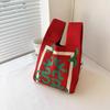 2026 New Year Red Lucky Gift Bag - Knitted Tote with Envelope Design, Perfect for Annual Meetings and Celebrations
