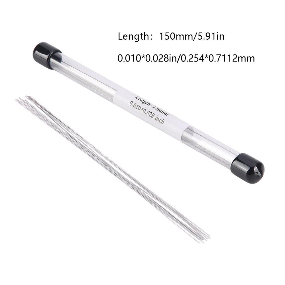 

10Pcs Dental Orthodontic Lingual Retainer Wires Flat Straight Twist Wires Stainless Steel 15Cm Dentistry Materials