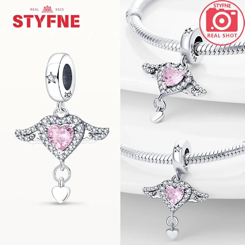 Exquisite Original Couple Love Boy&Girl Dangle Charms Heart Beads Copper Bracelet For Women Diy Jewelry Gift Charms Beads