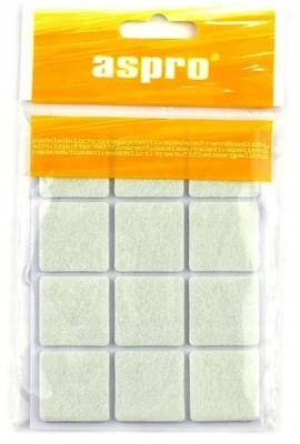 Self-adhesive Felt Pads 28x28 Cm White 12 Pcs