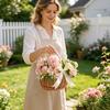 Traditional Handmade Willow Basket Versatile Usage as Flower Holder or Stylish Home Organizers Willow Storage Basket