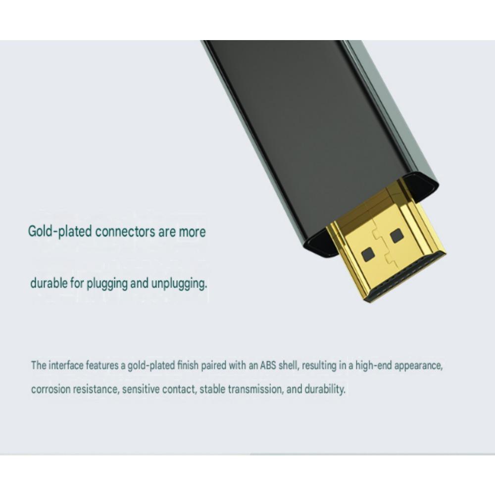 DisplayPort to HDMI Adapter Cable (4K, 1.8m) – High-Definition PC Monitor Connection Cable (Full-size DP to HDMI)
