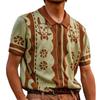 New Summer Jacquard Men's T-Shirt Polo Cardigan Short Sleeve POLO Shirt