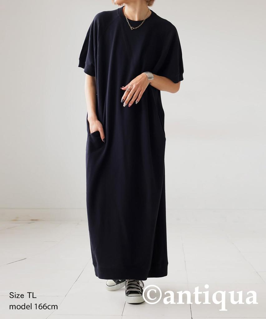 Antiqua Fleece Short Solid Free Size Black Women's Dress, Long, Sleeve, Color, PYA-00010, 05,