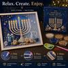 Indoor Garden Decor DIY Hanukkah Pearl Art Kit, 3D Mosaic Bead Craft Set, Creative Holiday Gift for Family Ritual Activity Making Kit Traditional Home