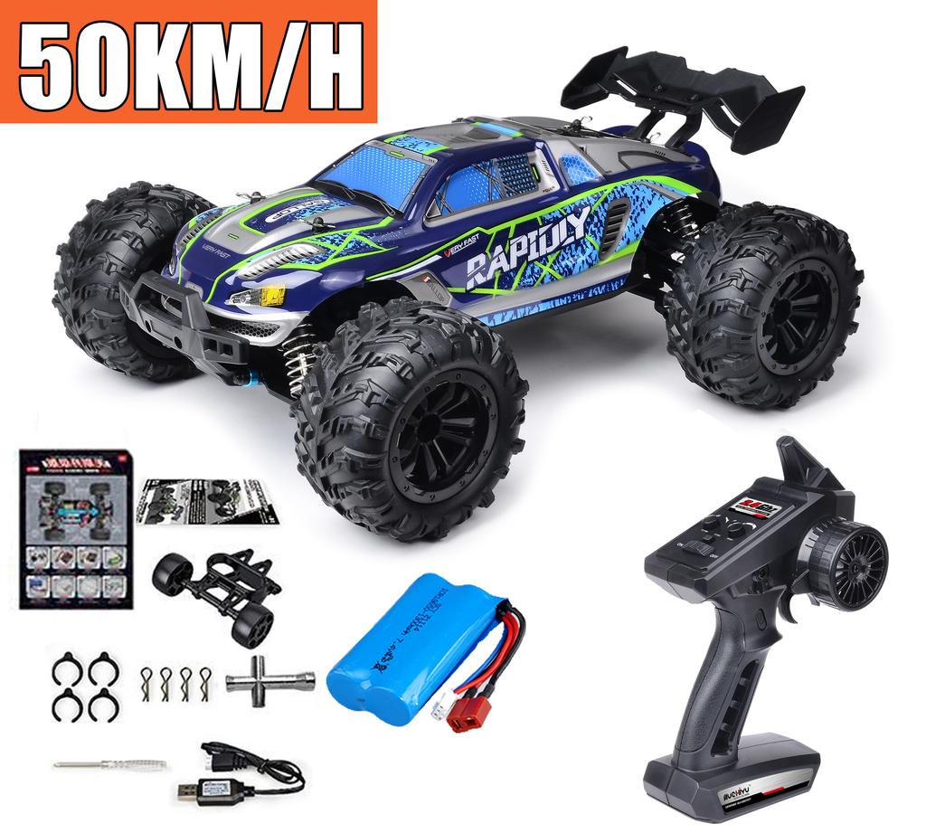 Rc Car Off Road 4x4 High Speed 75KM/H Remote Control Car With LED Headlight Brushless 4WD 1/16 Monster Truck Toys For Boys Gift