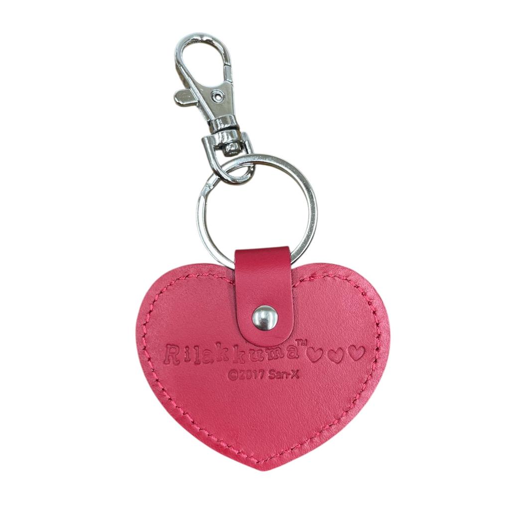 [Ushikubo Handwerk] Rilakkuma Leder Herzförmiger Schlüsselanhänger Korilakkuma Rot RD RK-006