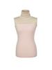 INNERMUSEUM Two-Tone Turtleneck Top (Nude Pink)