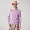 Zhaojun Women's Mock Neck 100% Cashmere Cable Knit Sweater