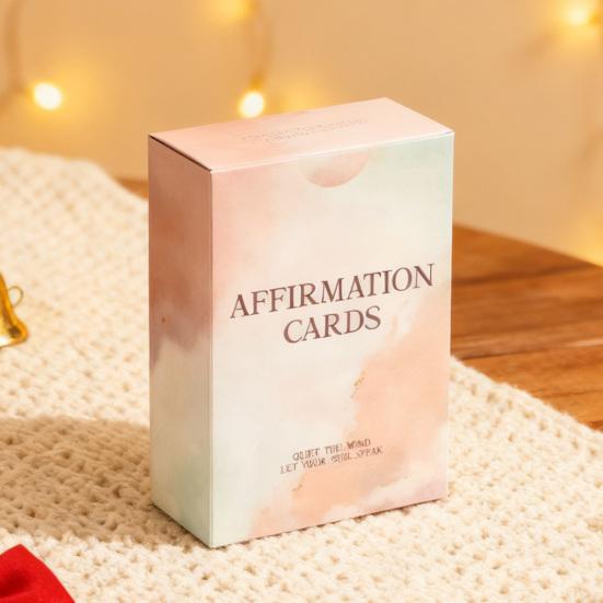 55 Stück/Set Frauen Positive Affirmationskarten Tägliche Motivationszitate Kartendeck Selbstfürsorge Emotionales Wohlbefinden Ermutigung Achtsamkeit Meditationswerkzeug