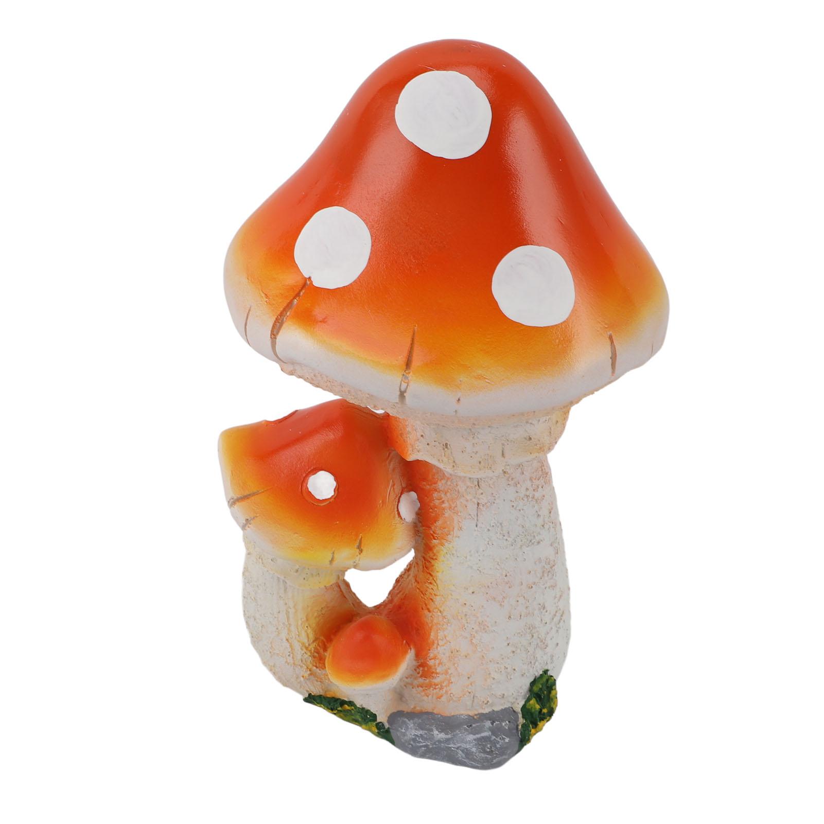 Resin Mushroom Decor 3 Mushrooms Design Exquisite Decorative   Versatile Outdoor Garden Decor Mushrooms Ornament