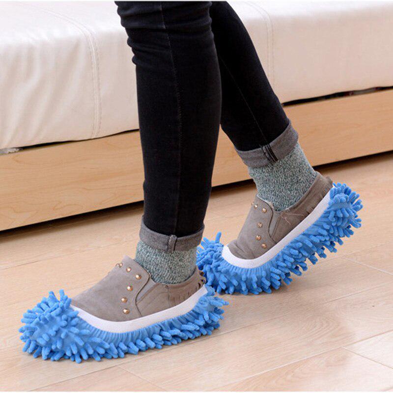 1PC Dust Mop Slipper Lazy Dusting Cleaning Foot Sock Shoe Polishing Cover Cleaner Household Cleaning