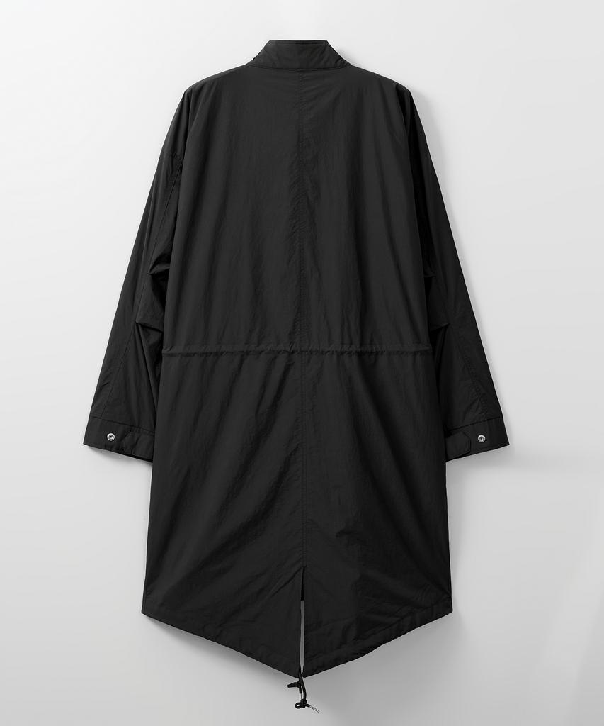 Toffee Utility Fishtail Long Parka (Black)