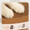 All-in-One Cat Bed & Scratching Board: Durable, Debris-Free, Large Round Design with Paw Basin & Claw Grinding Features