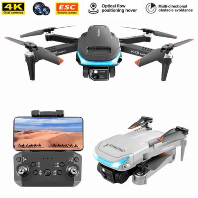 New K101 Max Drone WiFi FPV 4K HD Dual Camera With Obstacle Avoidance Professional Foldable Quadcopter Helicopter Toys Boys