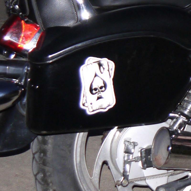 Αυτοκόλλητο Πόκερ για Αυτοκίνητο Διακοσμητικά Αυτοκινήτου Αποκριάτικα Εξωτερικά Τρομακτικός Παίκτης Πόκερ Τέχνη Τοίχου Κάρτες Αστείο Κρανίο Μπαστούνια Άσος Πόκερ Άσος Μπαστούνια