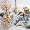 Medium Size European Mini Crystal Candlestick Electroplated Candle Holder Table Decoration for Candlelight Dinner