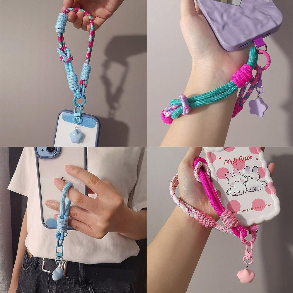 Wrist Strap Phone Lanyard Adjustable Mobile Accessory Woven Thumb Strap  for Outdoor Travel