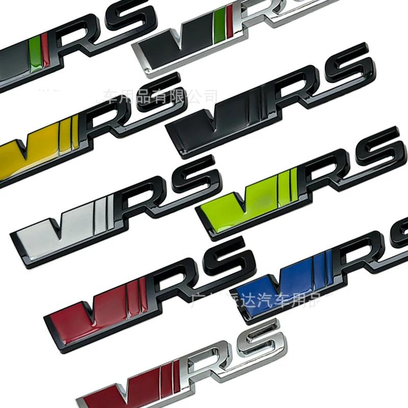 1 Stück 3D Chrom Metall Auto Styling VRS Logo Frontgrill Emblem Aufkleber für Octavia Fabia Rapid Superb Kodiaq Heckklappe Aufkleber