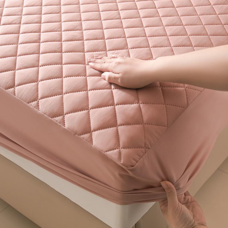 Waterproof Quilted Mattress Protector with Small Checkered Design