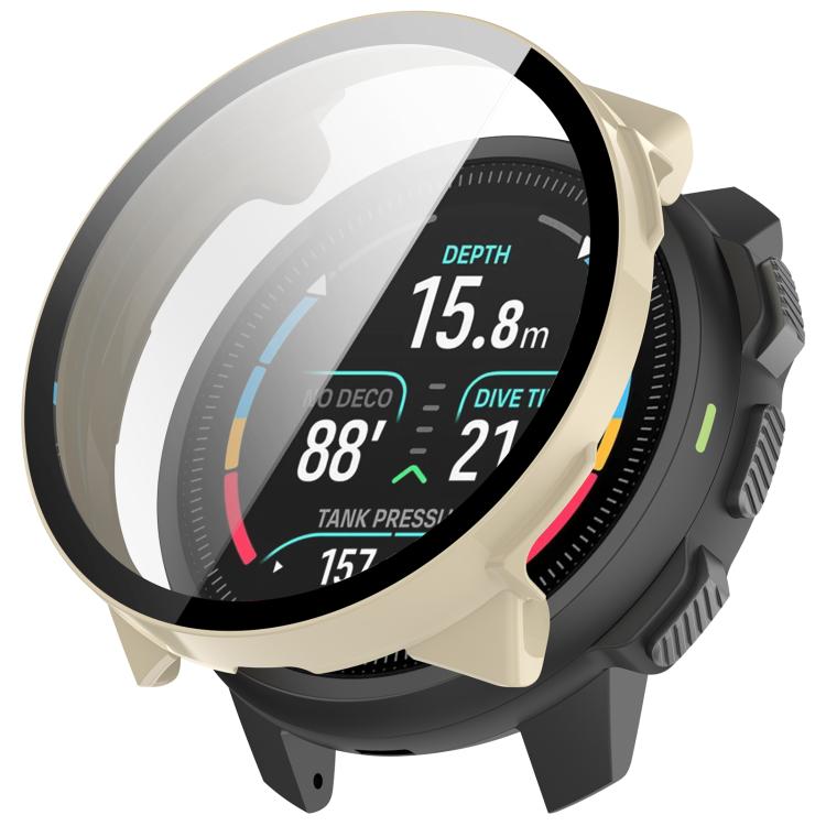 Gehärtete Glasfolie Integriertes PC-Schutzgehäuse für Suunto Nautic S, Leichte einfache Montage Kratzfester Uhrenschutz