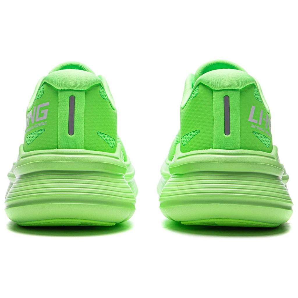 LiNing Lingyue Refreshing Comfortable Shock Absorbing Non-Slip Low-Top Running Shoes Men Sneakers Fluorescent-Green ARSU097-3