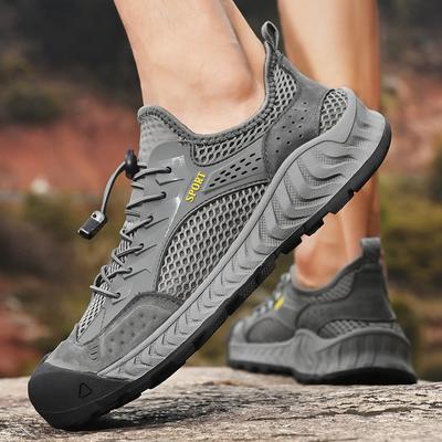 Marke Herren Mesh Freizeitschuhe Abriebfeste Sohlen Atmungsaktive Oxford Schuhe für Sommer Outdoor Herren Wanderschuhe