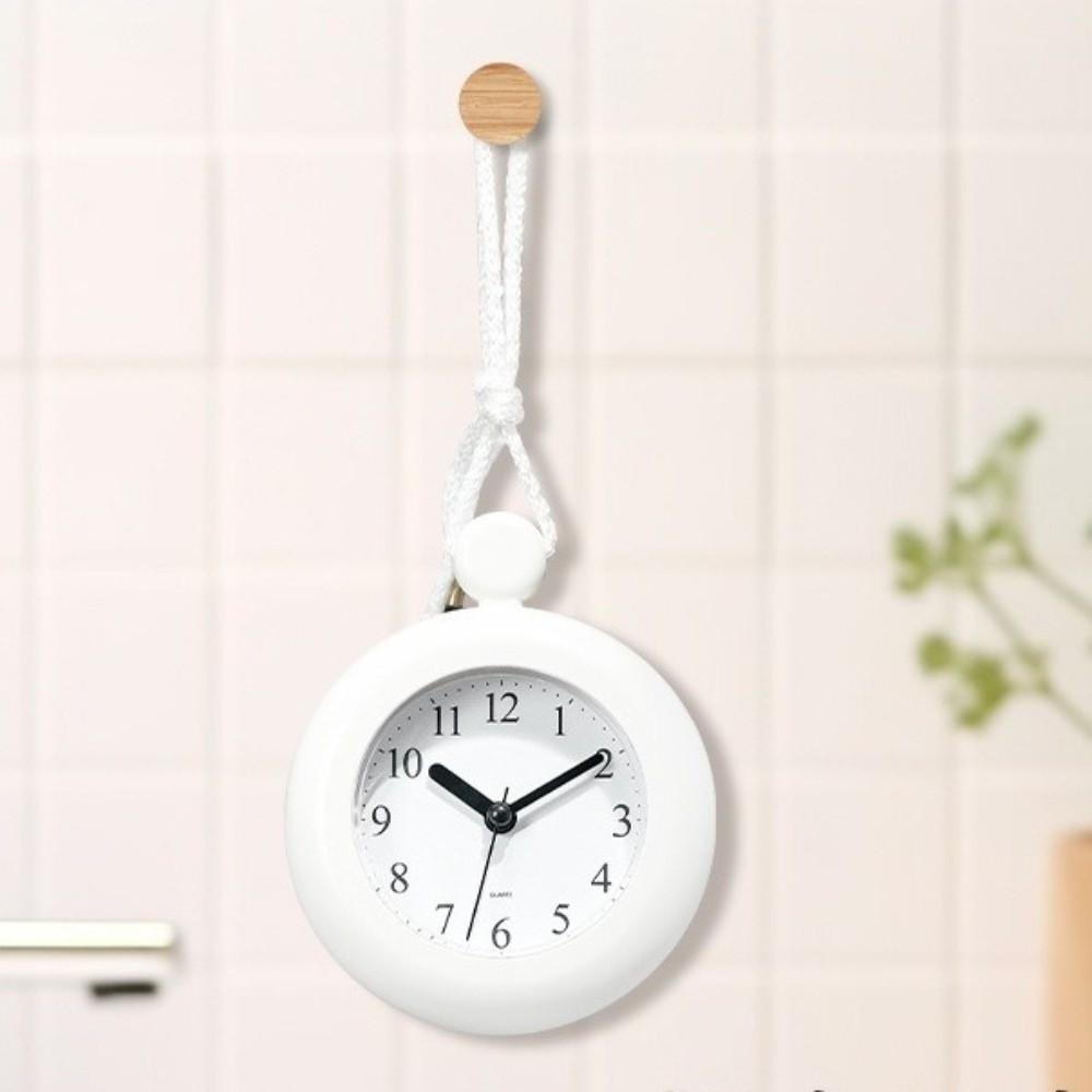 Silent Movement Bathroom Clock Nylon Lanyard Wall Mounted Clock Unique Desktop Clock  Bedroom