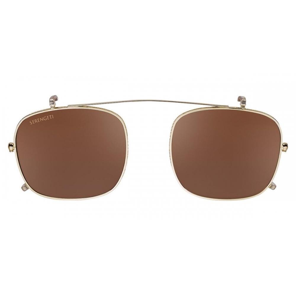 Serengeti Serengeti Clip On Only Polarized Ss603008 Unisex Sunglasses Shiny Light Gold/00-00-00