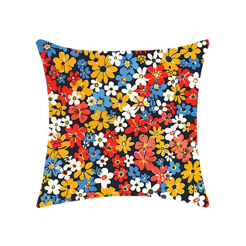 New Floral Floral Series Pillow Case Soft Car Home Decoration Bedroom Bedside Pillow Cushion Cover