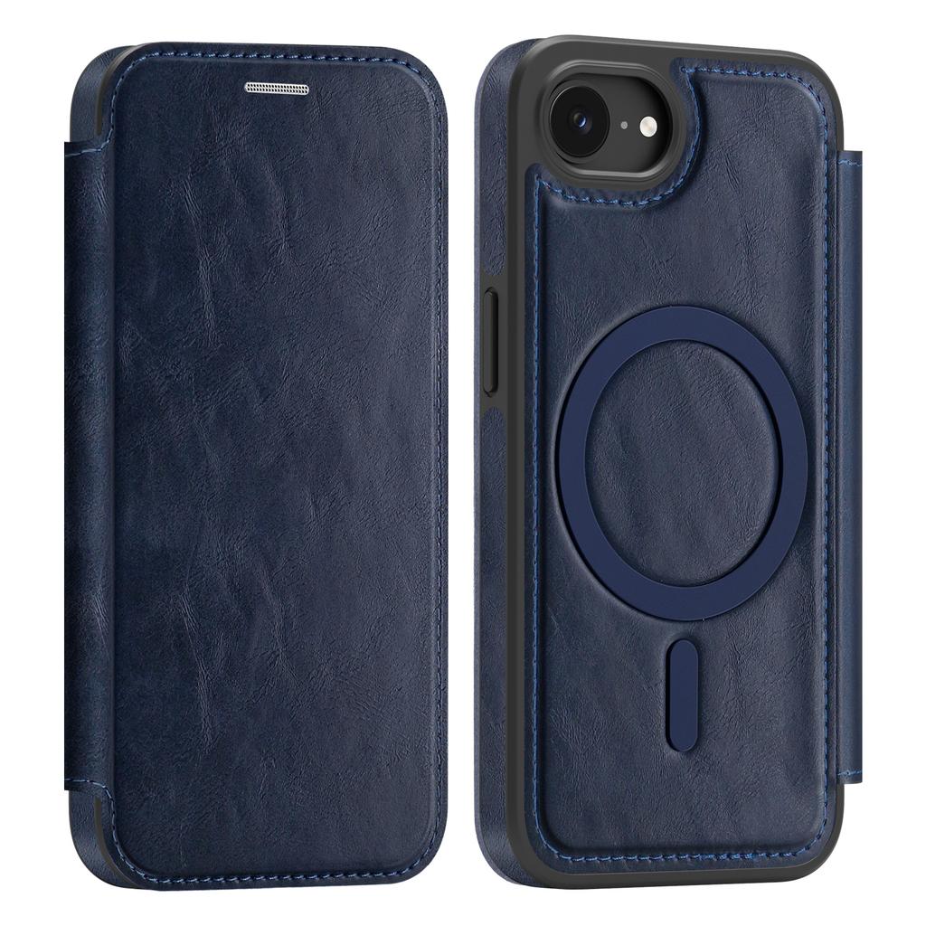 Portefeuille de luxe en cuir PU à rabat Étui magnétique pour iPhone 17 16 15 14 13 12 Pro Max 17E 16E Portefeuille porte-cartes à chargement sans fil