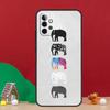 Cute Baby Elephant Case For Samsung Galaxy A54 A06 A16 A26 A36 A56 A53 A32 A52 A33 A13 A55 A35 A15 A14 A34 A17