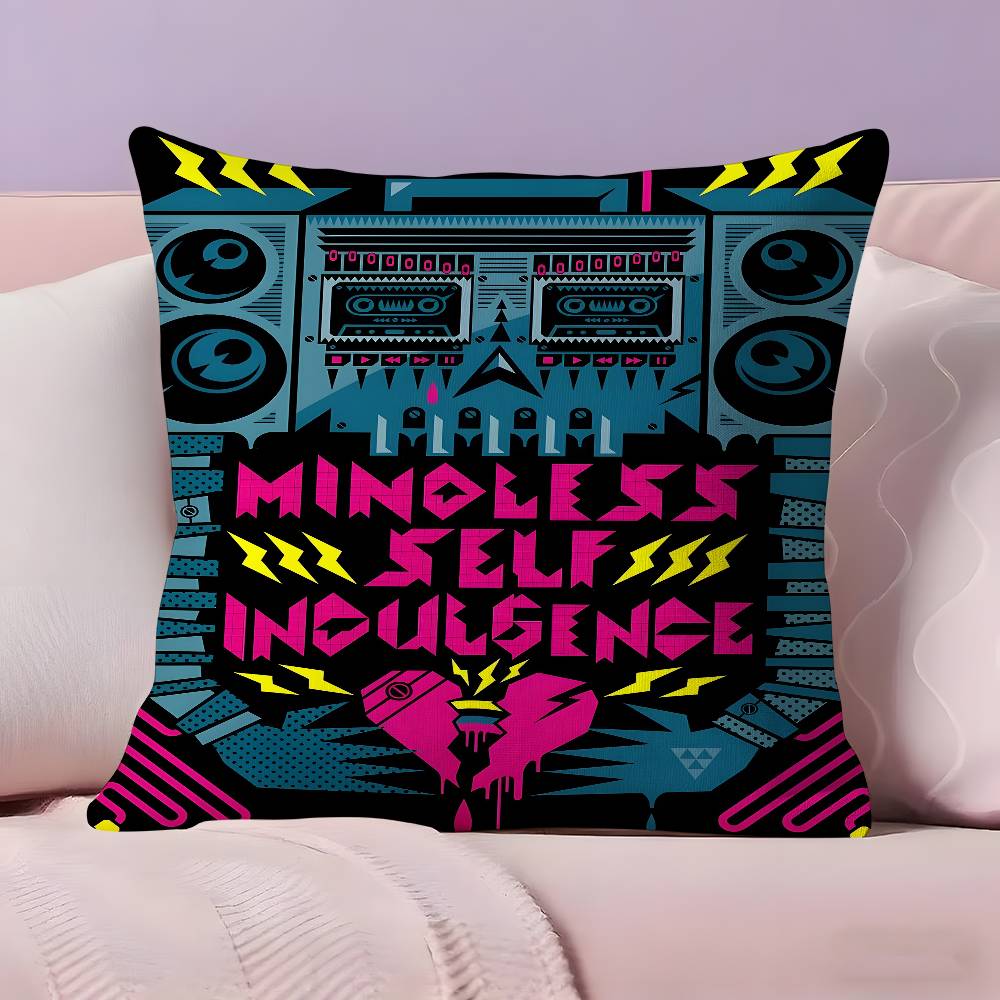 M-Mindless Self Indulgences Band Pillow Case Ultra Soft Skin Friendly Fabric Cloud Like Comfort & Concealed Zipper