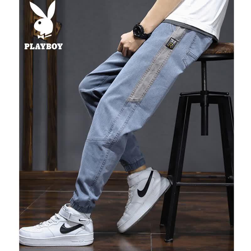 PLAYBOY Men s Summer Loose Fit Cargo Joggers 4XL