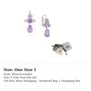 Vivienne Westwood Stud Earrings Women's Silver/Lavender 6202015N-02P782