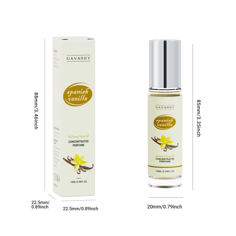 10Ml Roll On Oil Deodorant For Body, Long Lasting Fragrance Vanilla Concentrated Oil Roll-On For Unisex