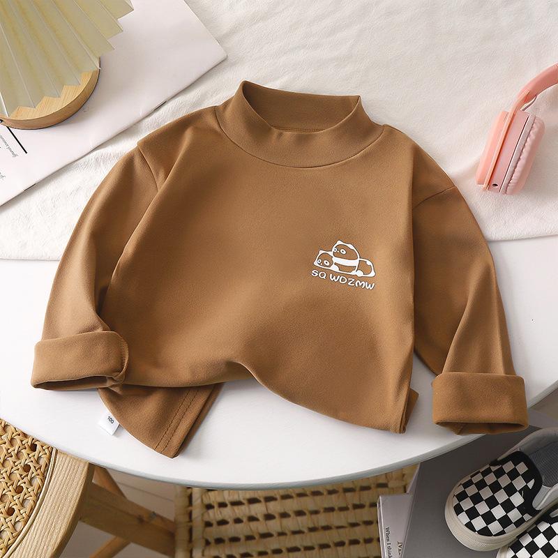 Spring and Autumn Children's High-necked Bottoming Shirts for Boys and Girls
