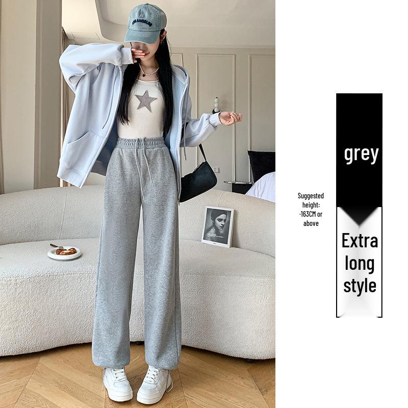 Dámské fleecem podšité tepláky z jehněčí vlny Podzim/Zima 2025: Silné bavlněné ležérní rovné kalhoty